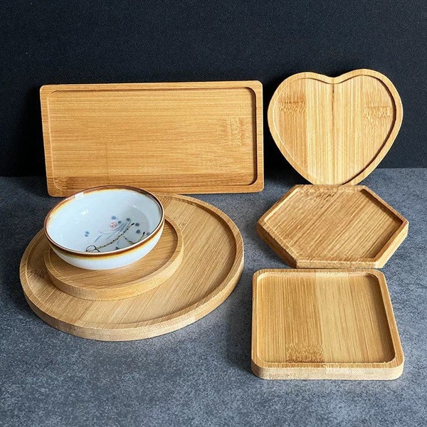 Cadre en bois de bambou, plateau en bambou, base sous-plat pour le kit de sous-verres en mosaïque, créez votre propre projet d'artisanat fait main, fournitures pour travaux manuels, bricolage