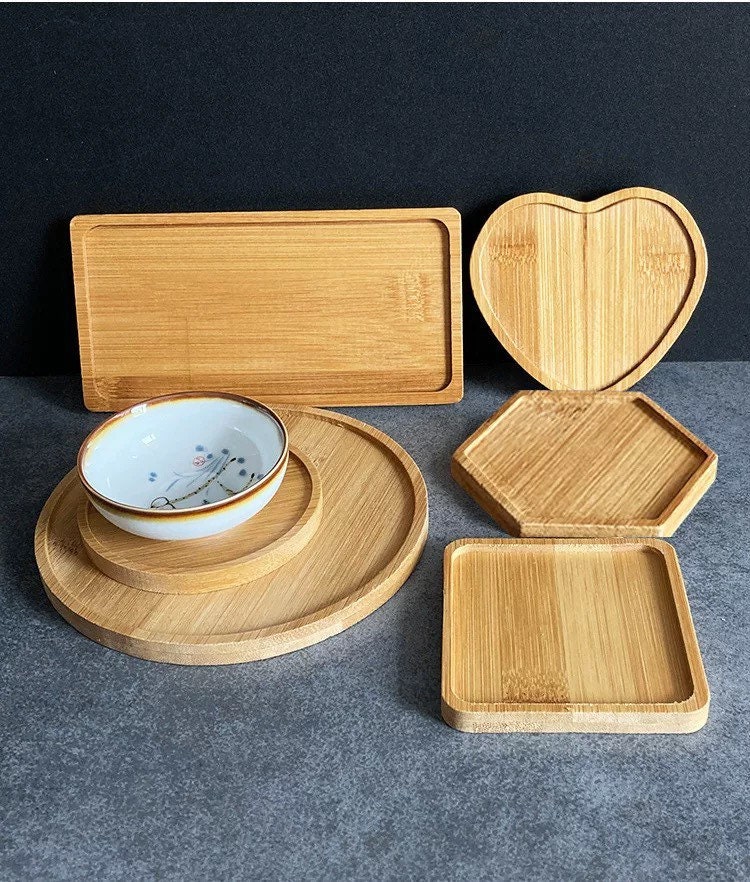 Bamboo Wood Coaster Frame Bamboo Tray Trivet Base for the Mosaic