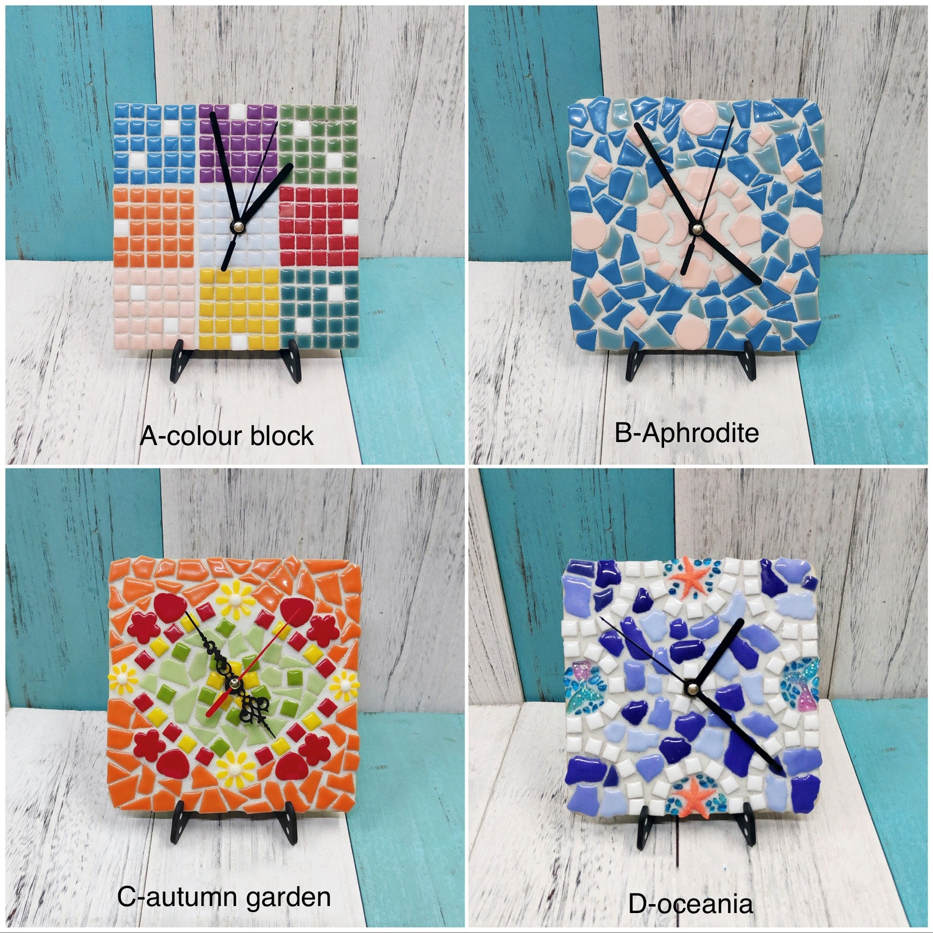 DIY Mosaic Clock Kit Craft Kit for Kids Adults Make Your Own Etsy