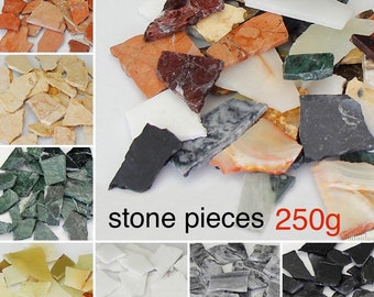 Mosaic stone pieces multiple colours shapes natural stone tiles diy craft supplies for kids adults marble granite tiles