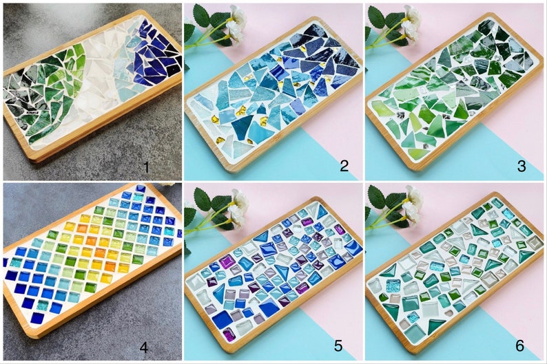 Mosaic Coaster Kit DIY Craft Kit Make Your Own Coaster Tray Etsy