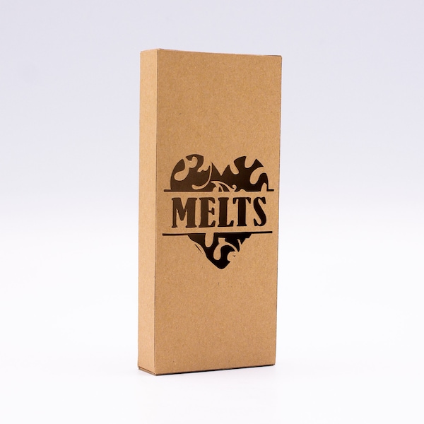 Heart and Melts 50g Wax Melt Snap Bar Box Cut File includes Studio3, AI, SVG, DXF,pdf, jpeg - Instant Download!