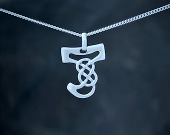 Celtic Knot Charm Pendant - Letter "J" - Eternity Infinity - Hallmarked 925 Sterling Silver-Celtic Design Scotland-Scottish Celtic Jewellery