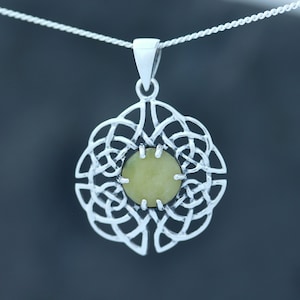 Celtic Knot Scottish Marble Pendant - Dara Knot -Hallmarked 925 Sterling Silver- Scotland Edinburgh Design