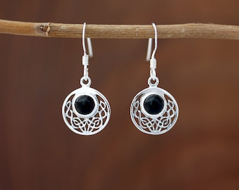 Orecchini Pendenti Celtico Luna In Argento 925 – Nodo Della Trinità Irlandese – Gioielli Regalo Per Donna, Confezione Regalo - 2
