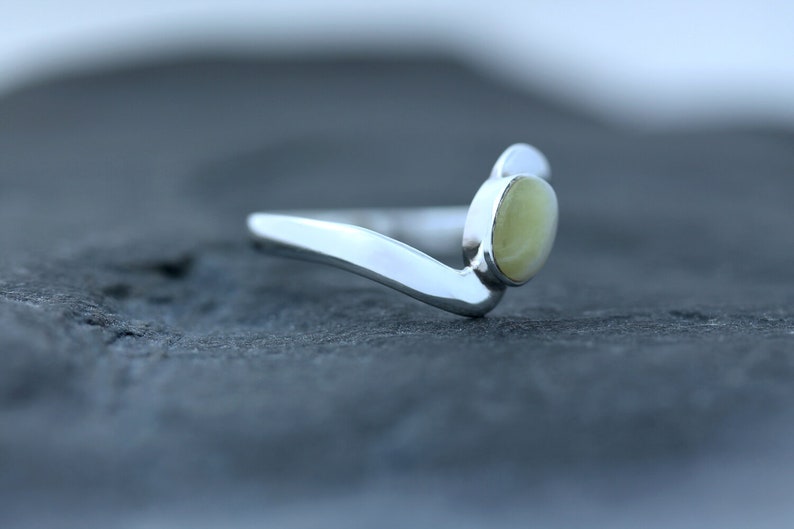 hallmarked 925 Sterling Silver Wave Scottish Marble Stone Ring Celtic Design Scotland Scottish Jewellery Edinburgh