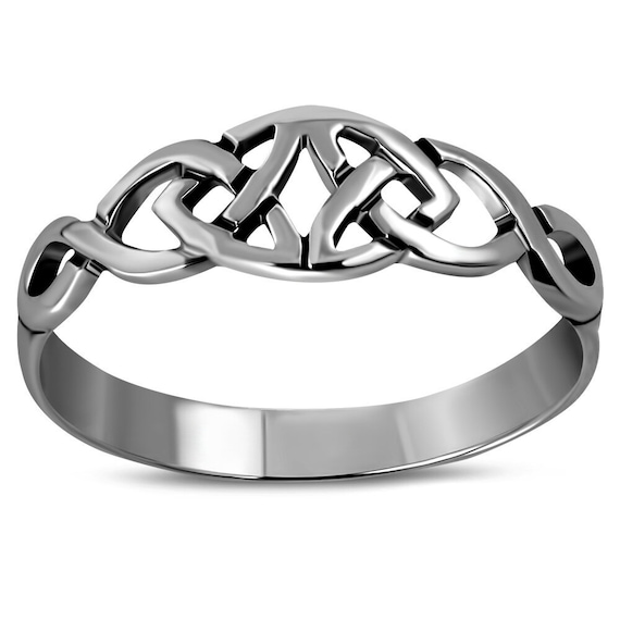 Celtic Knot Triquetra Trinity Ring Interlocked Trinity Union