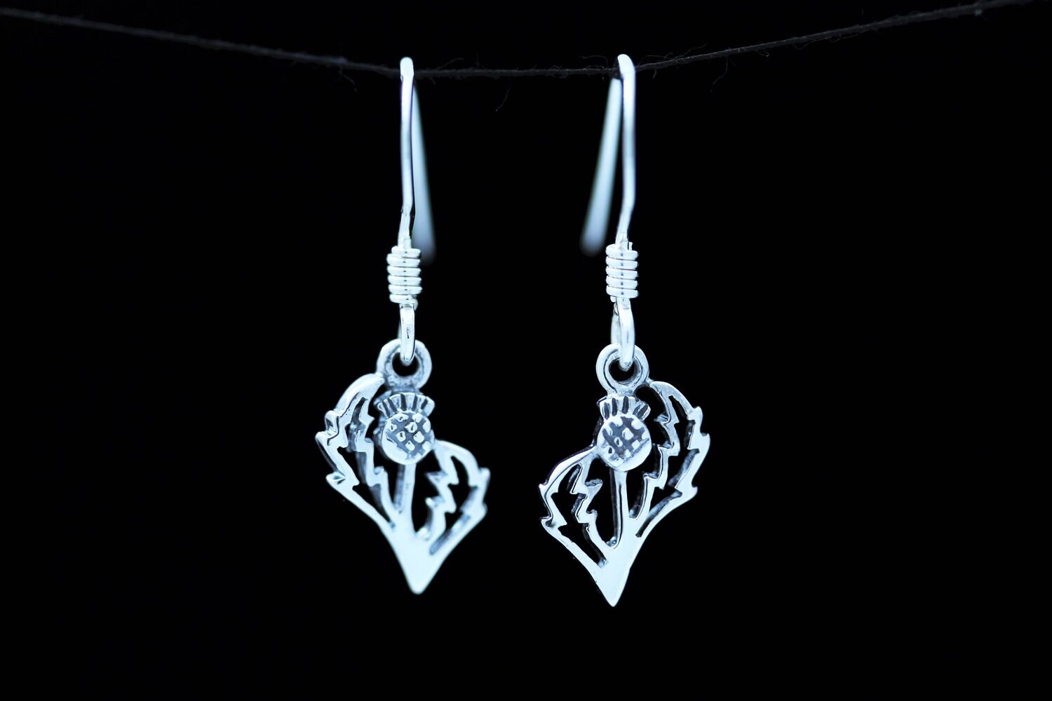 Orecchini con cardo scozzese / Argento Sterling 925