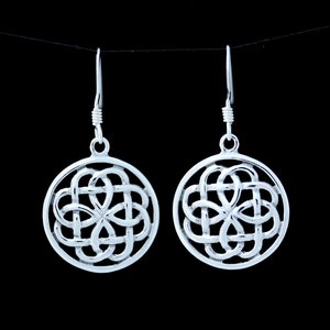 NEU Celtic Lands Rot Emaille Silber Ton Mohn Blume Cut Out Ohrhänger NEU Celtic Lands Rot Emaille Silber Ton Mohn Blume Cut Out Ohrhänger