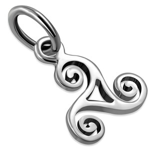May include: Silver charm with a Celtic knot design. The charm has a loop at the top for attaching to a necklace or bracelet.