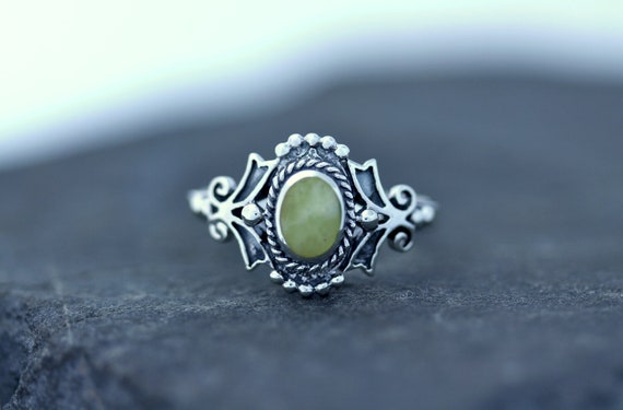 Scottish Marble Stone Ring vintage Elaborate Frame - Etsy UK