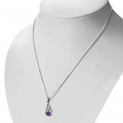 Stříbrný přívěsek Moonlight Mysteries s keltským triquetrem a ametystem – 1.25 cm