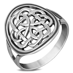 Celtic Knot Ring -  Celtic Flower- Hallmarked 925 Sterling Silver- Edinburgh, Scotland