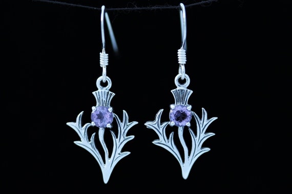 Orecchini Cardo Scozzese In Argento Sterling 925 – Confezione Regalo