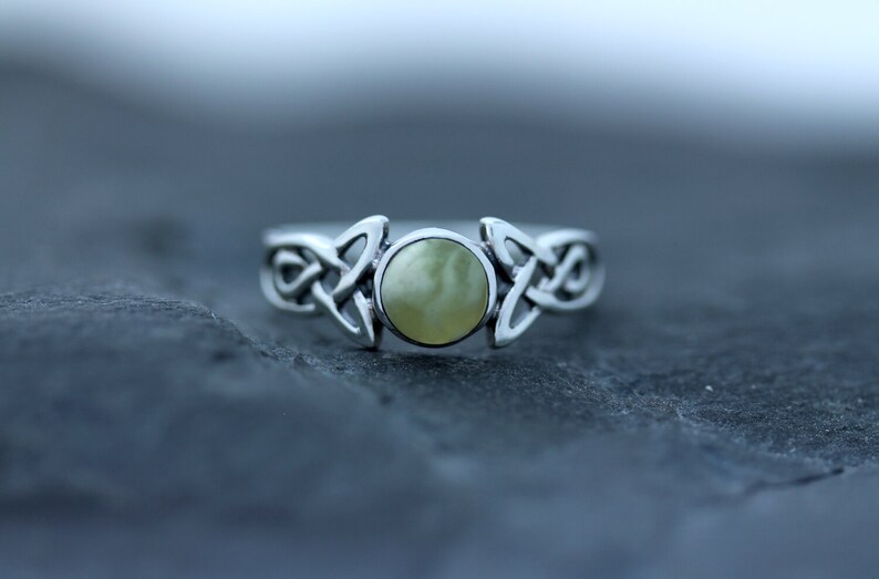 Scottish Marble Celtic Stone Ring Hallmarked 925 Sterling Etsy