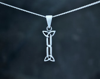 Celtic Knot Charm Pendant - Letter "I" - Eternity Infinity - Hallmarked 925 Sterling Silver-Celtic Design Scotland-Scottish Celtic Jewellery