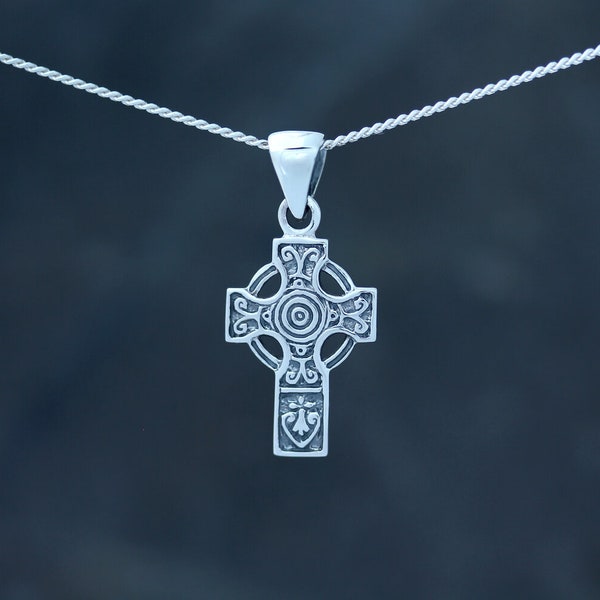 Celtic Cross Pendant - Cross of Life- Hallmarked 925 Sterling Silver- Edinburgh. Scotland