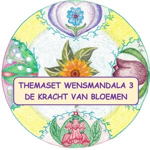 Wish mandala theme set 3: The power of flowers