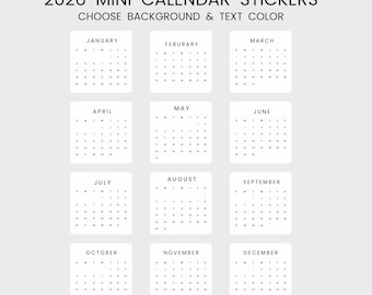 2026 Yearly Calendar | Minimalist One Page Layout | Digital Download: (PDF & PNG)