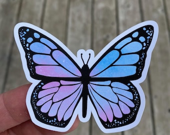 Colorful Butterfly Sticker Multicolor Butterfly Sticker Funny Meme Sticker Outdoorsy Nature Water Bottle Laptop Phone Car Notebook Sticker