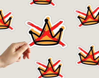 No Kings Sticker Resist Leftist Stickers Laptop Water Bottle Notebook Stickers Weatherproof