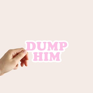 Dump Him Sticker Self Respect Water Bottle Laptop Phone Car Notebook Sticker image 1