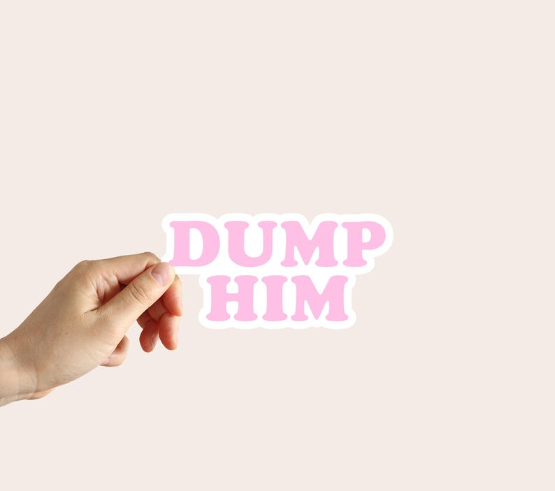 Dump Him Sticker Self Respect Water Bottle Laptop Phone Car Notebook Sticker image 1