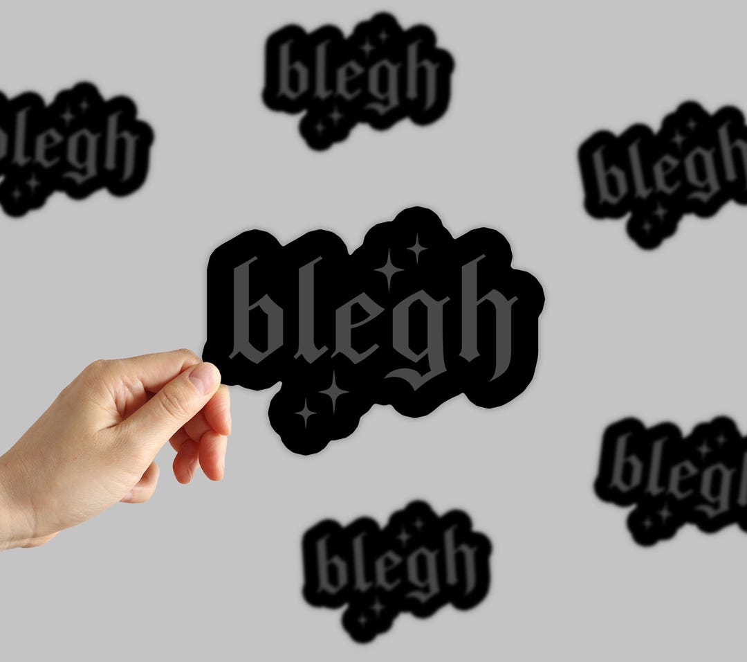 Blegh Sticker Metal Emo Goth Alternative Stickers Funny Meme ...