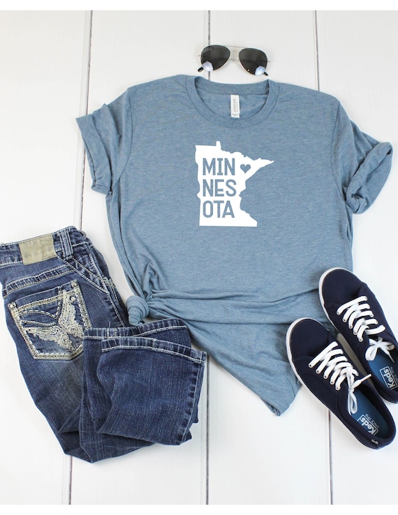 Minnesota Shirt Home State Shirt Love Home Shirt Graphic Tee Funny Shirt Personalized Shirt State Shirt