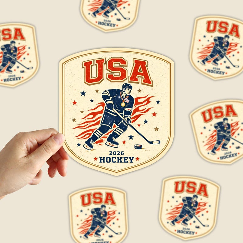 2026 Usa Hockey Sticker - Etsy