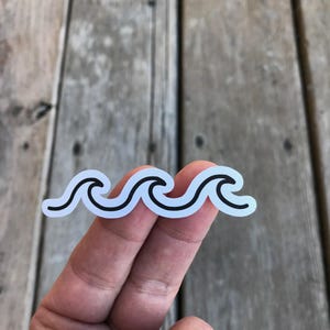 Waves Sticker Surfer Dude Sticker Adventure Travel Explore Hiking Camping Sticker Traveler Water Bottle Notebook Laptop Stickers