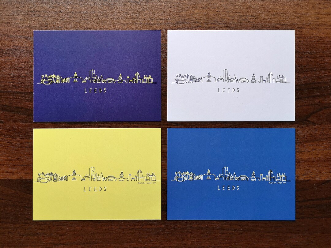 Leeds Skyline Postcards Etsy