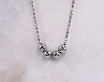Stainless Steel Fidget Necklace: Newton Roll, Anxiety Relief, Focus Tool