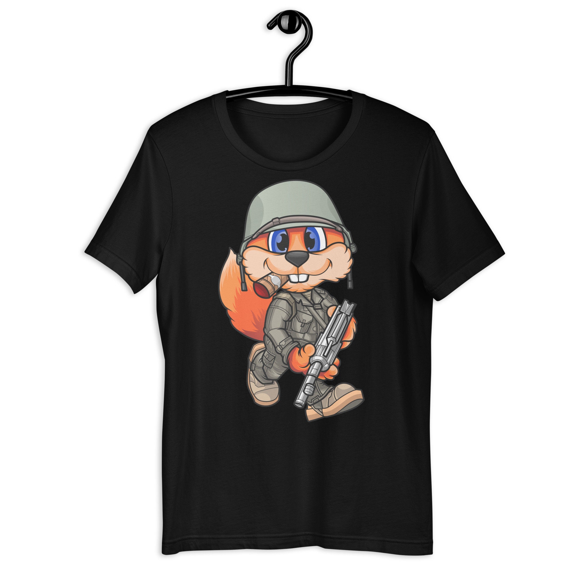 Army Conker Bad Fur Day With Gun Short-sleeve Unisex T-shirt - Etsy