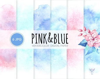 Frozen Watercolor Digital Files Winter Watercolor Textures 12 Blue Ombre Digital Paper Commercial Use OK Pastel Wedding Backgrounds