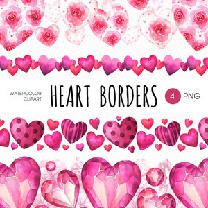 Valentinstag nahtloser Rahmen PNG Clipart. Herzrahmen Valentines Dekor
