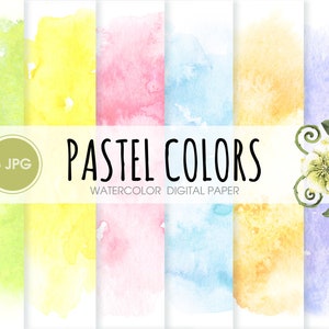 Pastell Aquarell digitales Papier, abstrakte Aquarell Spritzer. Pastell Hochzeit und Baby-Dusche Hintergrund