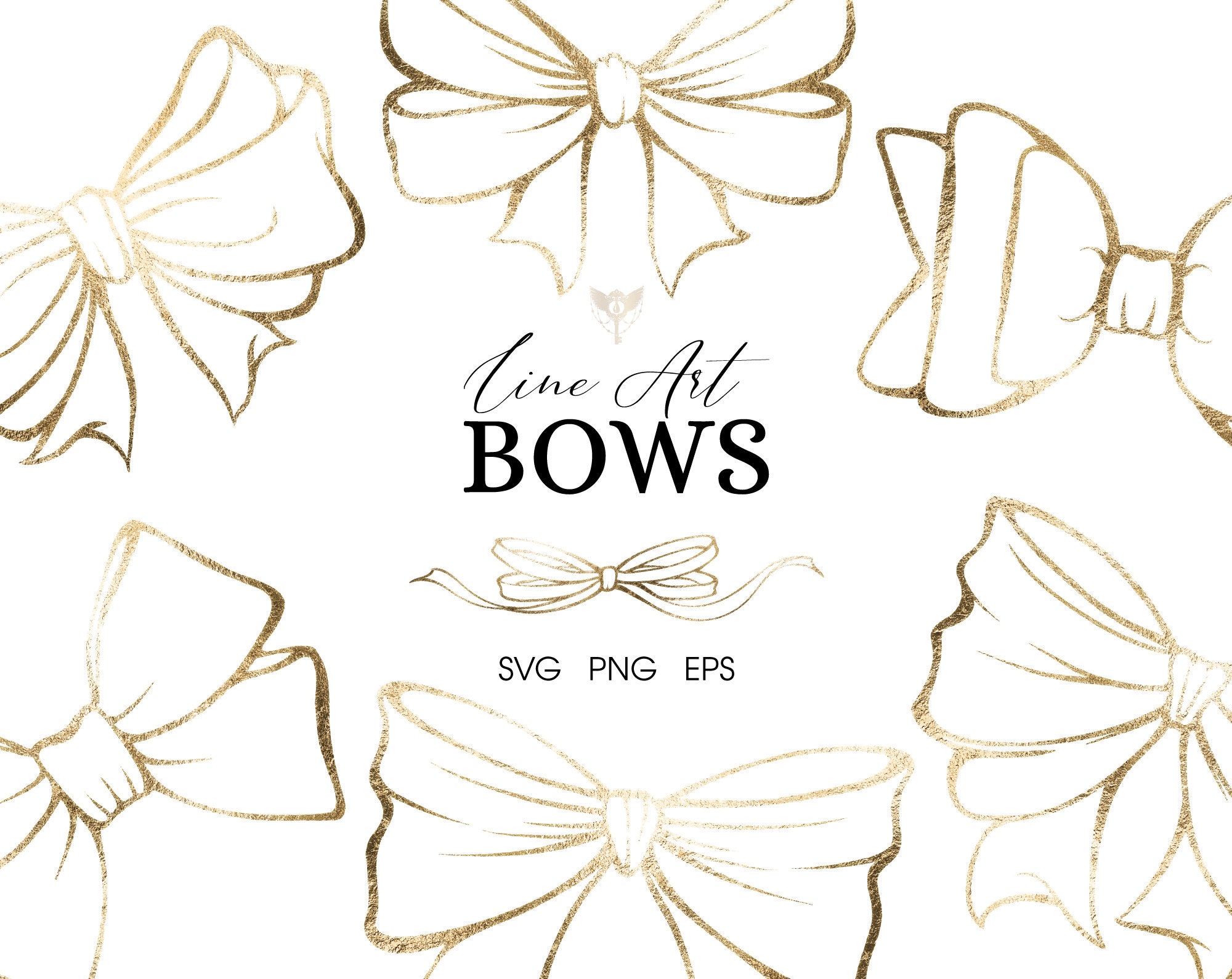 Download Bow SVG clipart. Girl and boy bow SVG. Gold bow PNG line ...