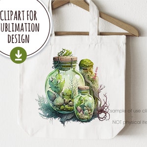 Green Witch PNG clipart. Witchy watercolor clipart. image 6