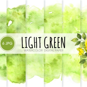 Grüne Aquarell digitales Papier, abstrakte Aquarell Spritzer, Lime grün Aquarell Textur. Frühling und Sommer digitales Papier