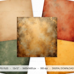 May include: Set of 20 digital paper textures in various shades of brown, yellow, red, and green. Each texture is 3600x3600 pixels and 300 dpi.