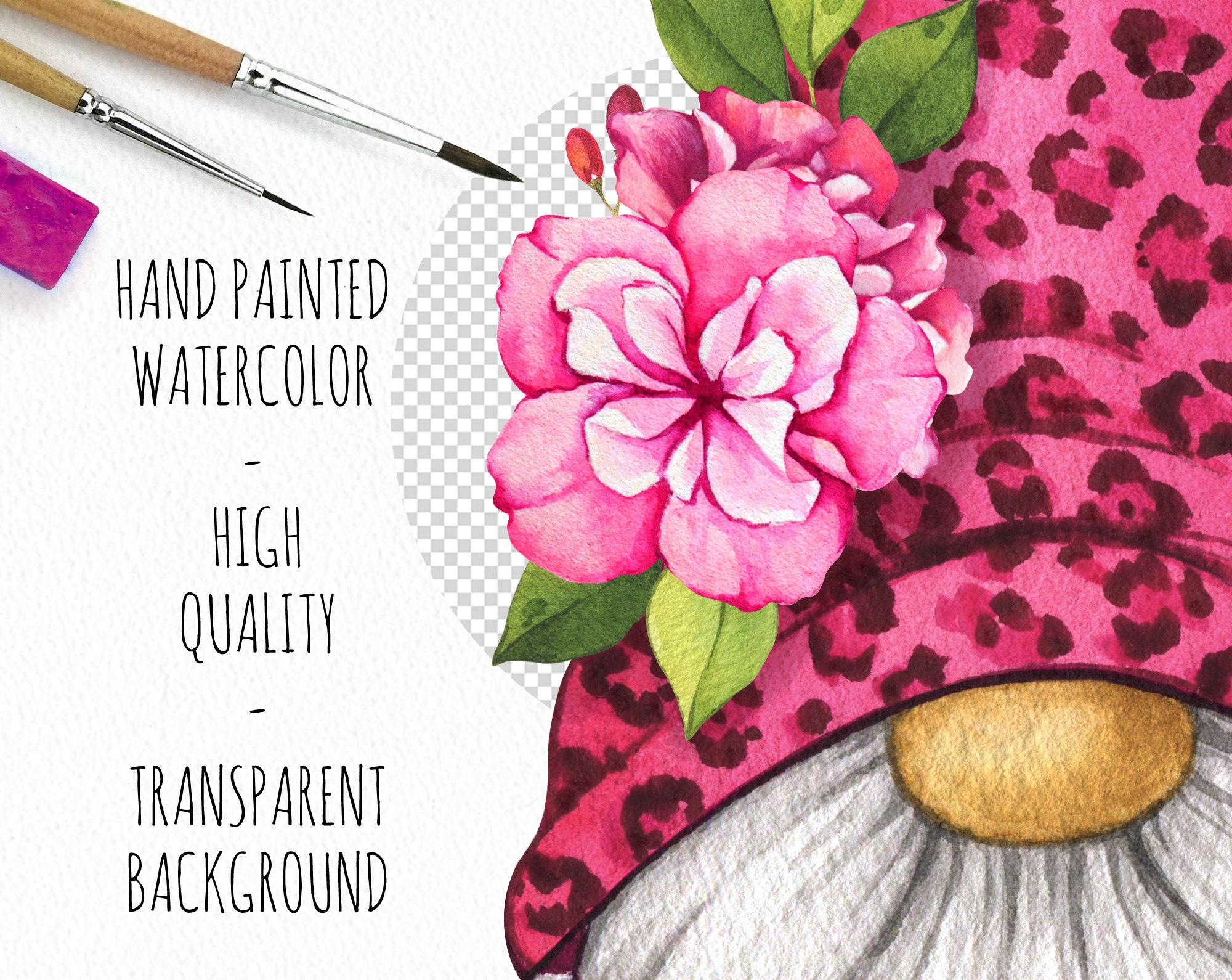 Valentine Gnomes PNG Clipart. Valentines Day Gnome Watercolor - Etsy