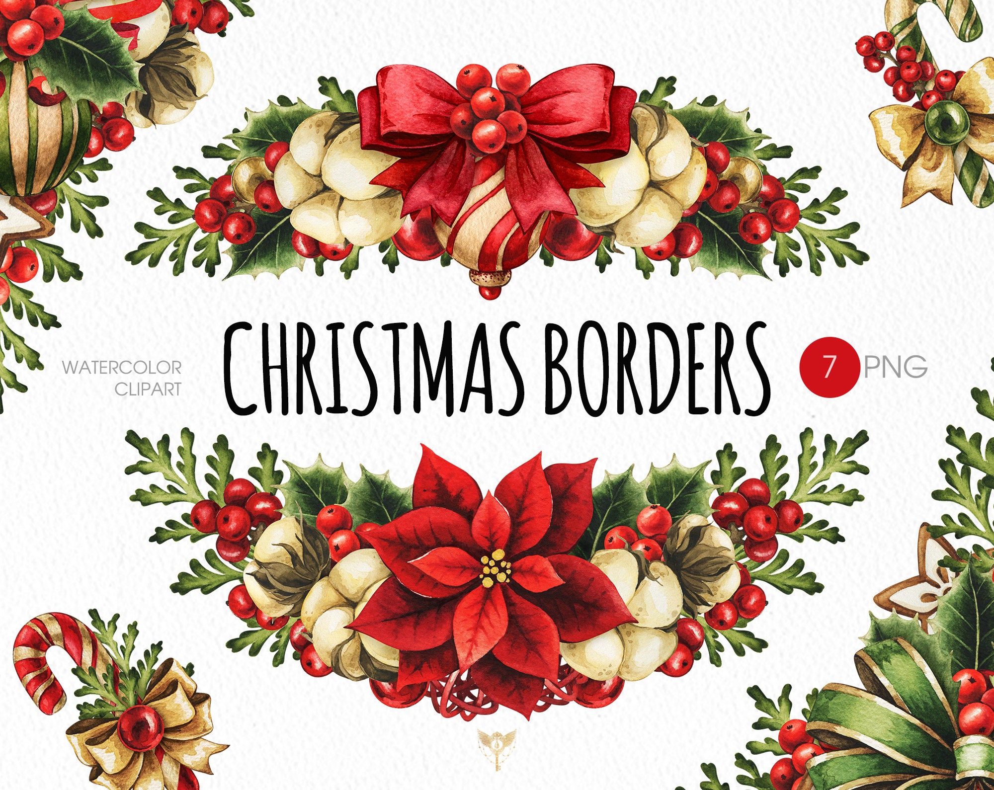 Wreath Christmas Clipart Borders