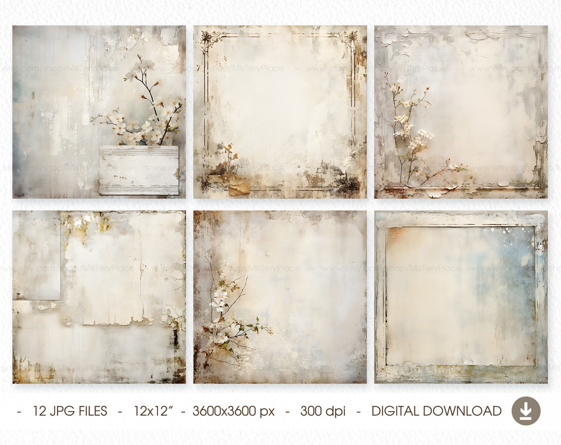 Rustic Background Scrapbook Rustic Digital Paper, Grunge Distressed Background, Rustic Wedding ...
