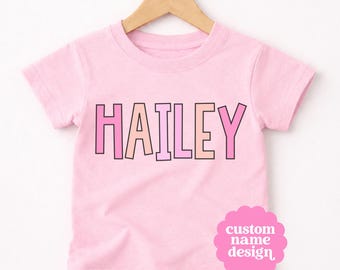 Custom Girls Name PNG, Personalized Kids Shirt Design, Digital Download