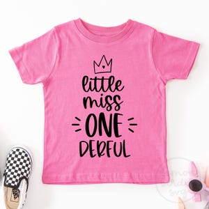 Pequena Senhorita ONEderful Svg, Camiseta de Primeiro Aniversário, 1º Aniversário Svg, Aniversário Svg, Bebê Svg, Arquivo de Corte Cricut, Cricut Svg, Silhueta