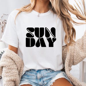 Retro Sunday Svg: Funday Shirt Design, Cricut Cut File (Digital Download)