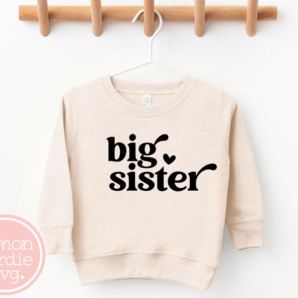 Big Sister SVG, Sister Svg, Sibling Svg, Kids Shirt Svg, Girl Shirt Svg, Big Sis Svg, Promosso a Big Sister Svg, New Sibling Shirt