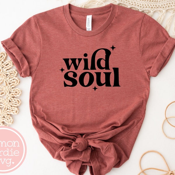 Wild Soul SVG, Free Spirit Svg, Boho Svg, Retro Svg, Svg for Shirts, Tshirt Svg, Svg Designs, Cricut Svg, Cut Files, Tote Bag Svg