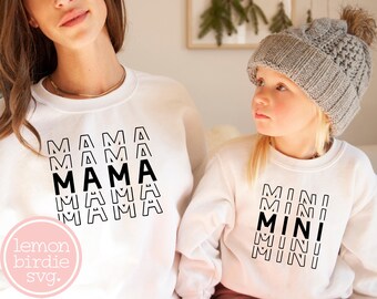 Mama & Mini bundel SVG, Mama Svg, Mini Svg, moeder Svg, Baby Svg, mama en ik Svg, Shirt Svg, Cricut Svg, Svg ontwerpen, gesneden bestanden